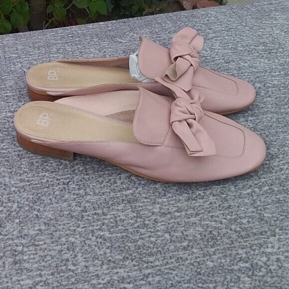 Nordstroms BP Mules Pale Pink "Maddy" Bow Mules Slip-on Mules 9.5M - Picture 5 of 11